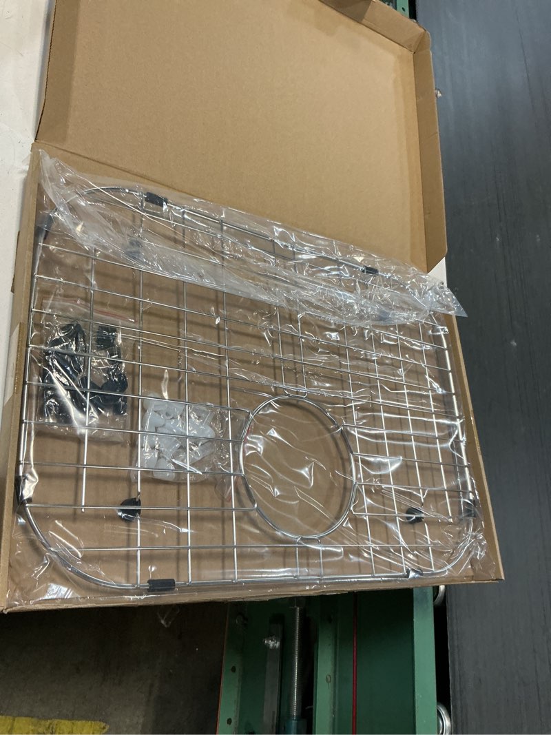 Condition photo showing Good Condition for Serene Valley Sink Bottom Grid 19-1/16" x 13-5/8”, Rear Drain with Corner Radius 3-1/2", Sink Protector NLW1914R