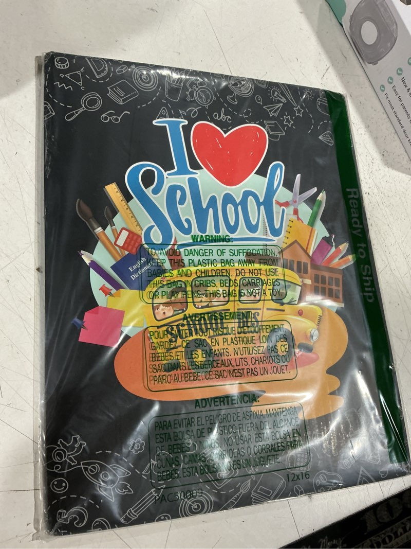 Condition photo showing Good Condition for petcee first day of school board sign - 11"x14" double sided reusable and erasable 1st first & last day of preschool pre-k chalkboard sign photo prop gift back to school supplies for kids son daughter 01-black