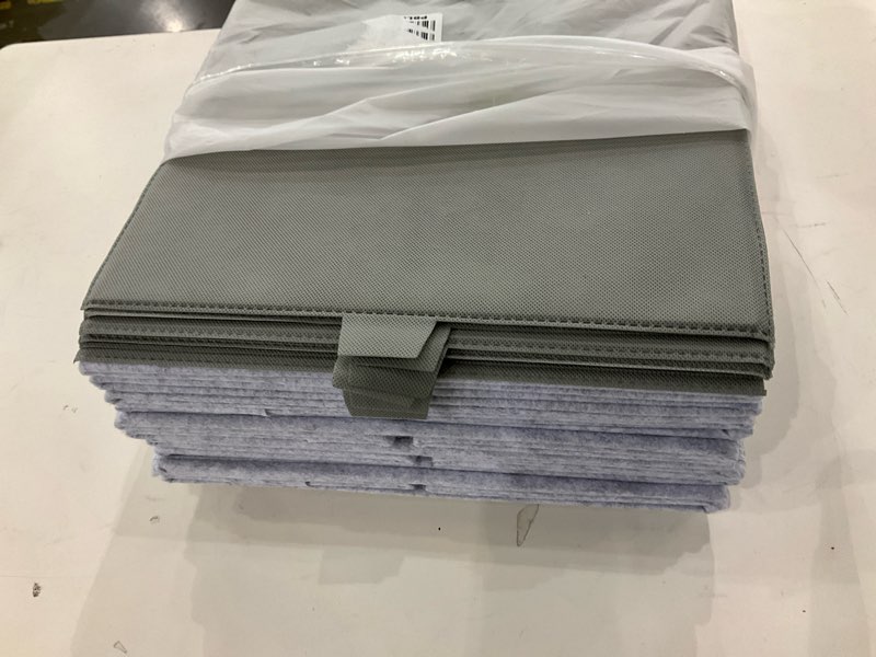 Condition photo showing New/Like New for DECOMOMO Felt Storage Bins, 13 inch Cube Storage Bins with Labels for Organization (Cube 13" / 6pcs, Silver Grey) Light Grey Cube 13" / 6pcs