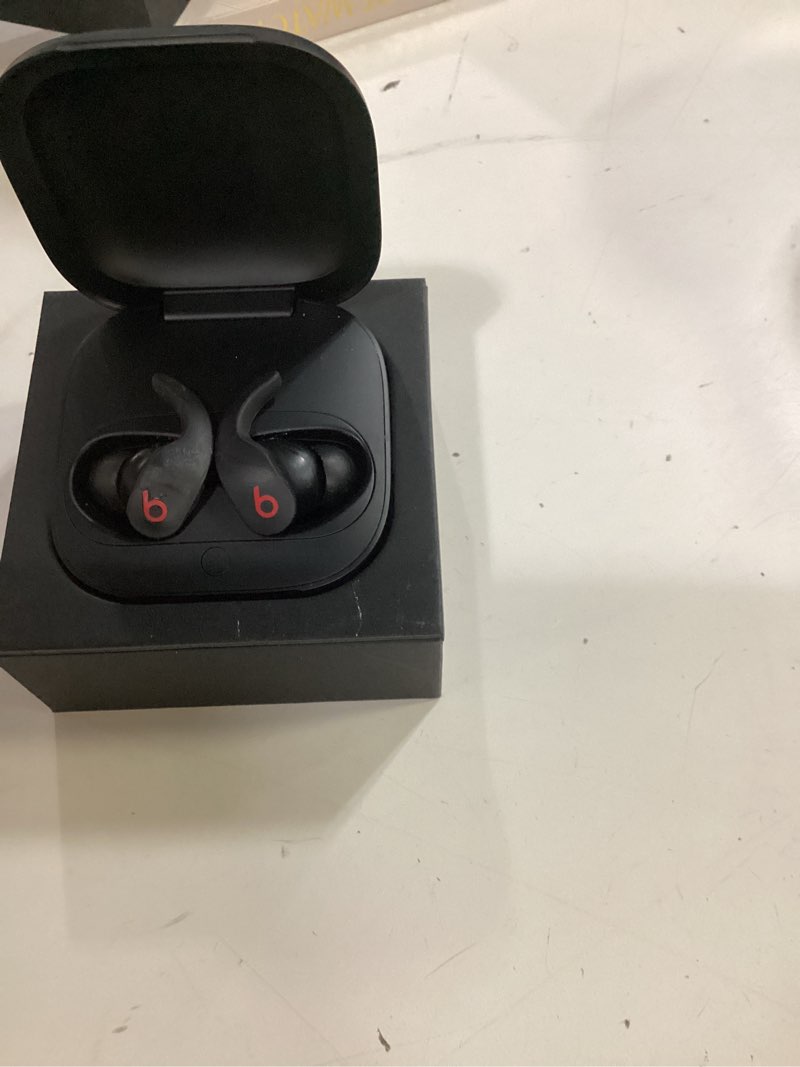 Condition photo showing As Is for beats fit pro (1st gen) - true wireless noise cancelling earbuds - active noise cancelling - sweat resistant earphones, compatible with apple & android, class 1 bluetooth®- beats black beats black fit pro without applecare+