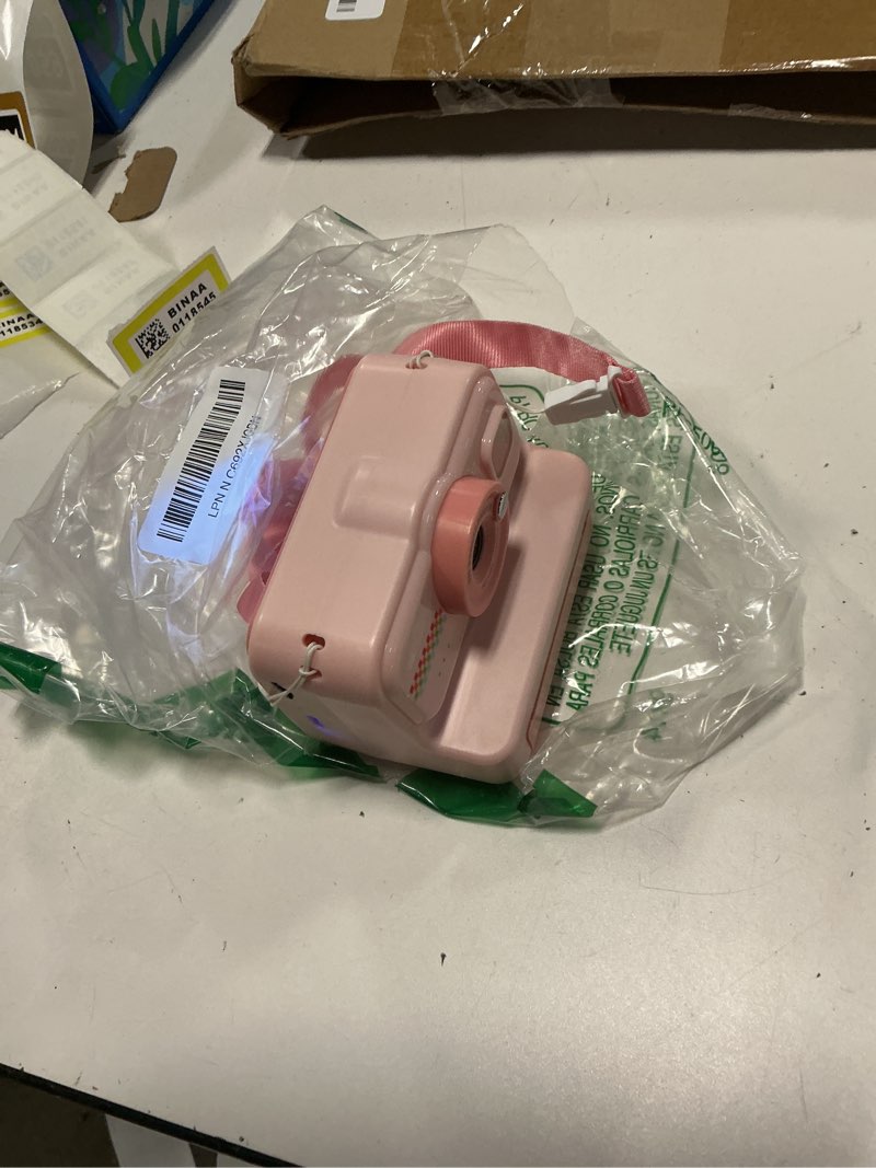Condition photo showing As Is for kids camera instant print, 1080p hd instant print camera for kids with 3 rolls print paper & 32gb card, selfie digital camera for kid, ideal kid toys gifts for boys & girls age 3-14 (pink)