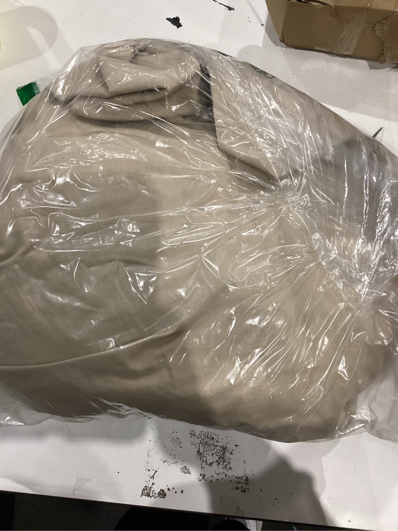 Condition photo showing Good Condition for Bedsure Linen Duvet Cover King Size - Linen Cotton Blend Bedding Set, Soft & Cozy, 3 Pieces, 1 Duvet Cover 104x90 Inches and 2 Pillowcases, Warm Tan Color Cooling Bedding, Comforter Sold Separately King (104" x 90") 16- Warm Tan (No Comforter)