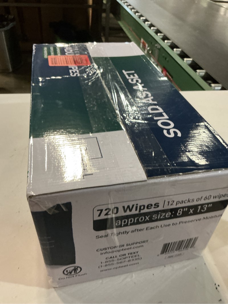 Condition photo showing New/Like New for adult wipes for elderly - 8"x13" extra large & soft wet wipes for adults bathing no-rinse - incontinence disposable washcloths, vitamin e & aloe infused for men & women 720ct (12 packs of 60)