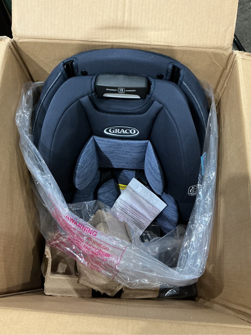 Condition photo showing Good Condition for graco® slimfit 3-in-1 convertible car seat, ultra-space-saving design, silas, suitable for rear and forward-facing, highback booster seat with 10-position headrest slimfit silas