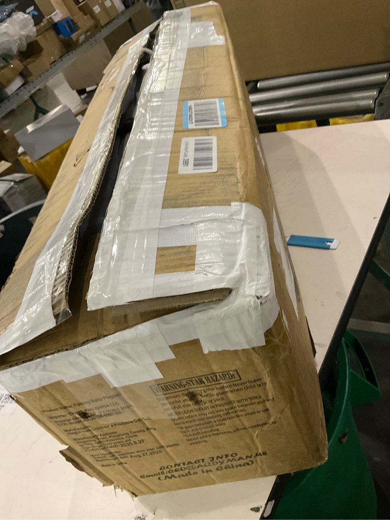 Condition photo showing As Is for Foldable Baby Playpen with Play Mat, 71x59 Extra Large Foldable Playard with Portable Design, Indoor & Outdoor Baby Fence, Safety PlayYard for Babies, Toddlers, Kids and Children’s 71" x 59" - with Portable Design