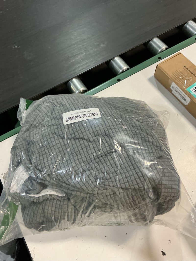 Condition photo showing Good Condition for turquoize 2 piece chair covers chair slipcovers for living room armchair sofa covers chair couch cover with arms washable furniture protector for chairs feature thick fabric (chair,charcoal gray) armchair charcoal gray