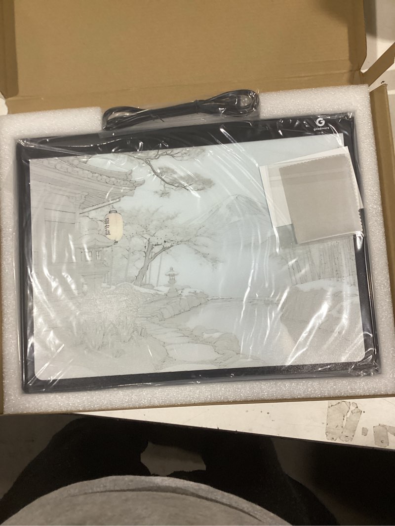 Condition photo showing Good Condition for goodmore Glass Gaming Mouse Pad with LED Lights,Professional Esport Mousepad with Type C Port, Ultra-Smooth Hard Surface for Office Bedroom and Gaming, Large Non-Slip Silicone Base?11.8" x 15.7"? Mount Fuji