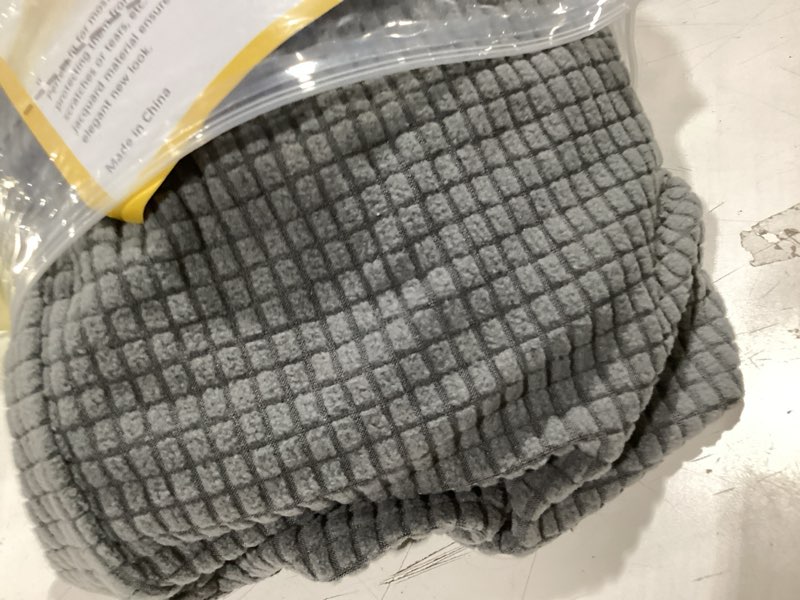 Condition photo showing Good Condition for stretch tub chair covers, 1-piece club chair slipcover soft jacquard barrel chair cover armchair slipcovers furniture protector for living room (dark grey)