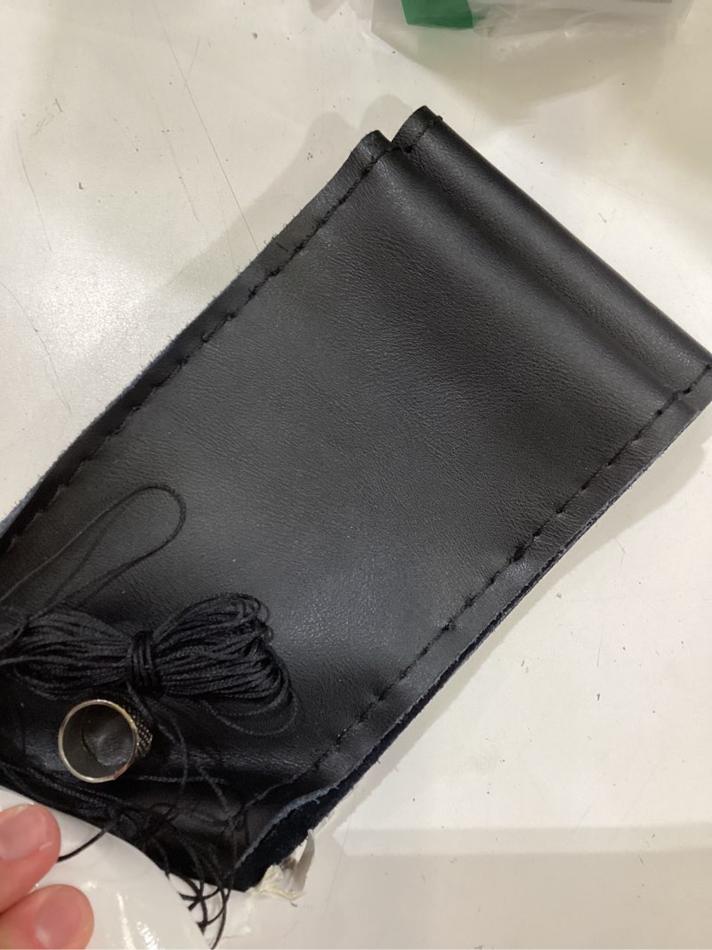 Condition photo showing Good Condition for seg direct genuine leather steering wheel cover, stitch on wrap, 15 inch steering wheel wrap for car truck suv pickup boat, diy sewing with needle thread, black