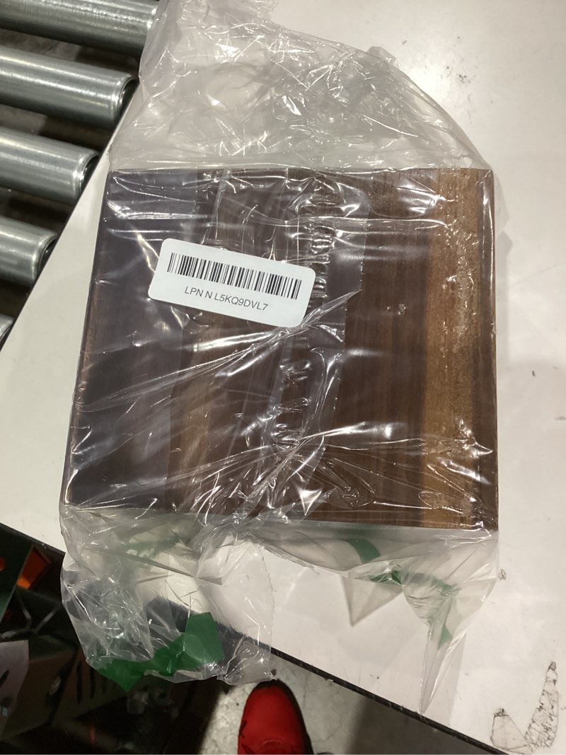 Condition photo showing Good Condition for s310 acacia wood tissue box cover, square tissue box holder with slide-out bottom, wooden cube tissue covers tissue holders for bathrooms office kitchen natural acacia