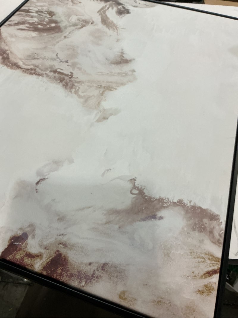 Condition photo showing Good Condition for 30\" x 24\" marble framed printed canvases black/tan - threshold™