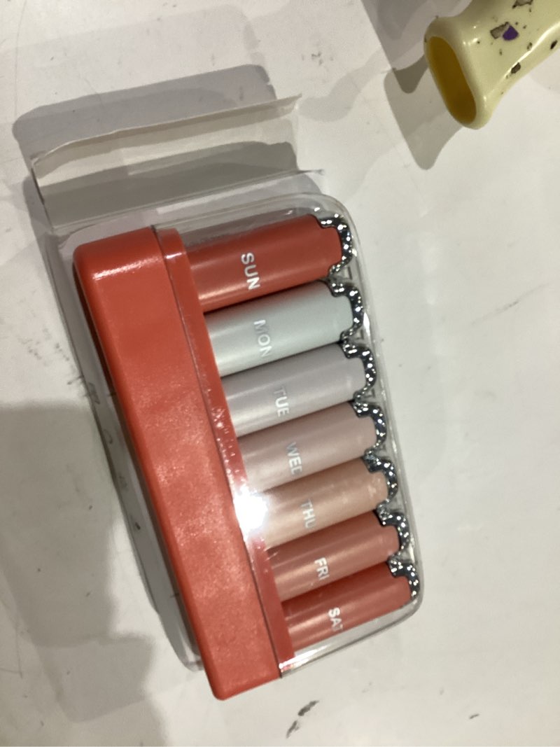 Condition photo showing Good Condition for pill organizer 3x a day for women – weekly pill organizer,detachable pill box 7 day,travel daily pill case organizer,vitamin organizer& supplement organizer for daily meds & supplements,cute pink
