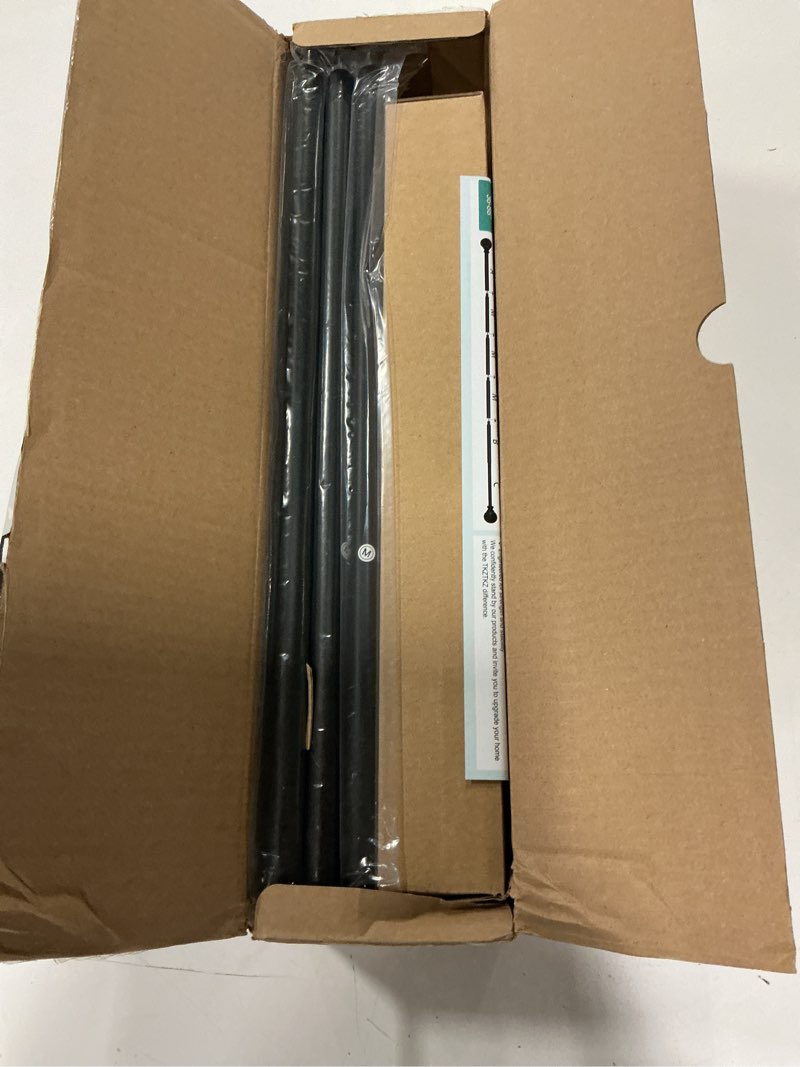 Condition photo showing Good Condition for Black Curtain Rods No Drilling-Adjustable No Drill Curtain Rods for Windows 36-88"with Adhesive Brackets for Bedroom Apartment Renter Friendly,Small French Door Sash Rod Easy Install,2Pack Black 36-88" 2PACK?For 26-86" windows?