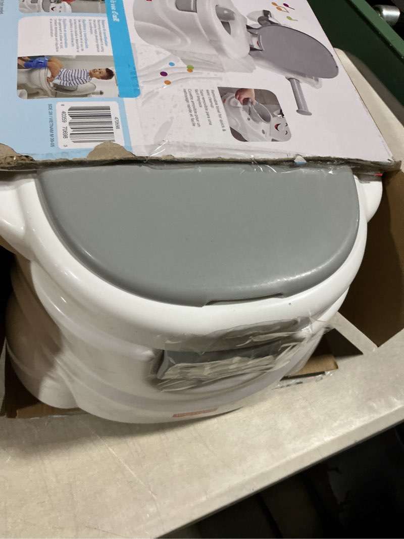Condition photo showing As Is for fisher-price™ 2-n-1 toddler toilet cheer for me! potty training seat with lights sounds phrases and removable potty ring