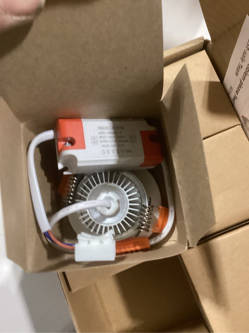 Condition photo showing Good Condition for LEDLightsWorld 2 Inch LED Recessed Lighting Dimmable Downlight, 3W(35W Halogen Equivalent), 3000K Warm White, CRI80, Ceiling Light with LED Driver (8 Pack) Warm White 3000K 2 inch 8 Pack