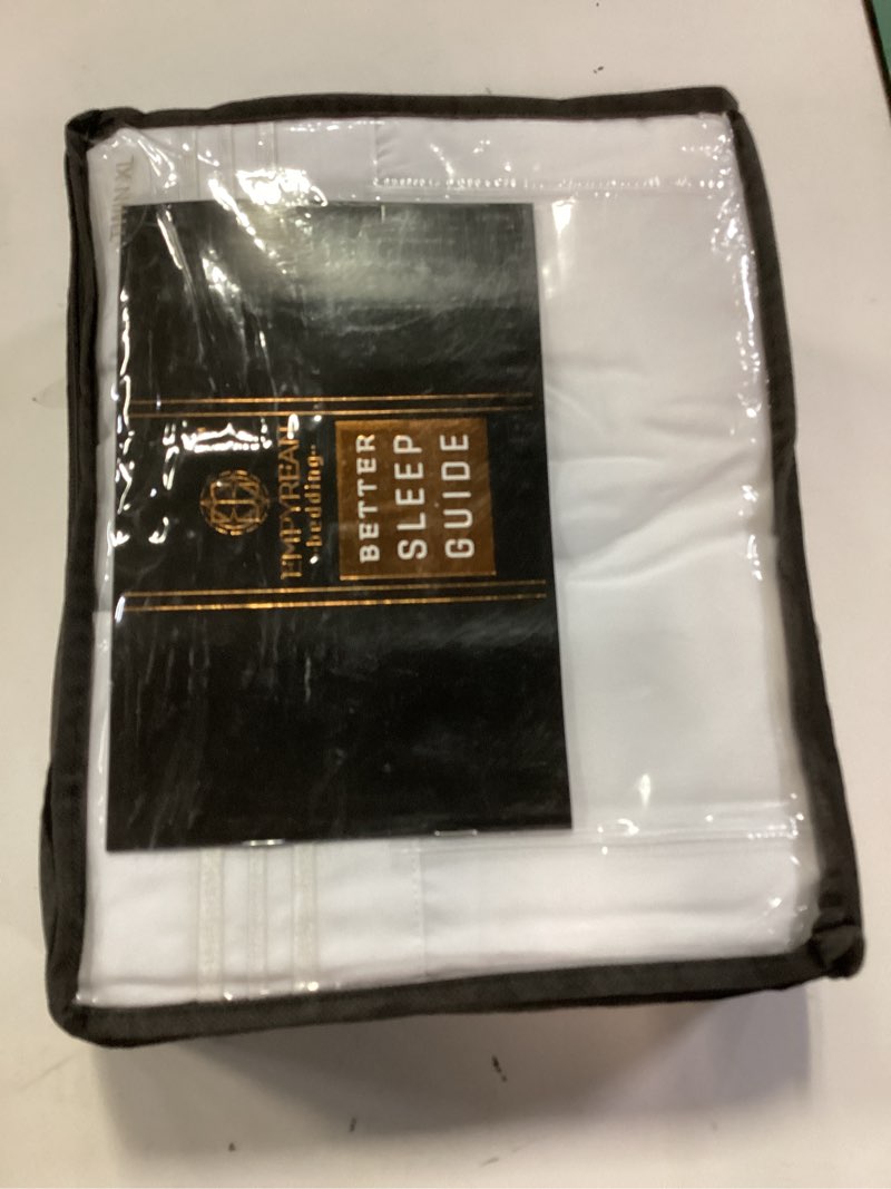 Condition photo showing Good Condition for nestl twin xl sheet set - college dorm size - luxury 1800 ultra-soft microfiber twin extra long bed sheets - deep pockets - easy fit - extra soft - 3 piece set (twin xl, white) twin xl 01 - white