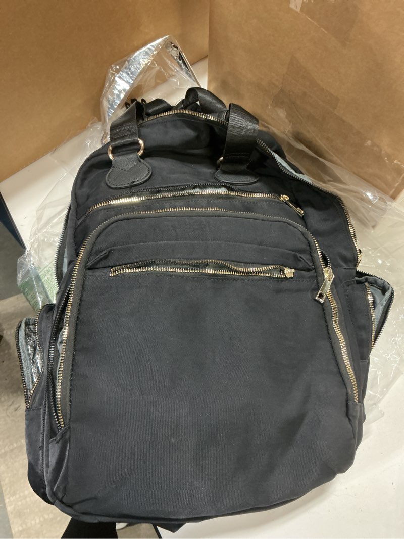 Condition photo showing As Is for Diaper Bag Backpack, Baby Diaper Bag with 17 Pockets, Travel Baby Bag Backpack for Girl Boy, Large Diaper Bag with Changing Pad,USB Charging Port,Wet Dry Bag,Black