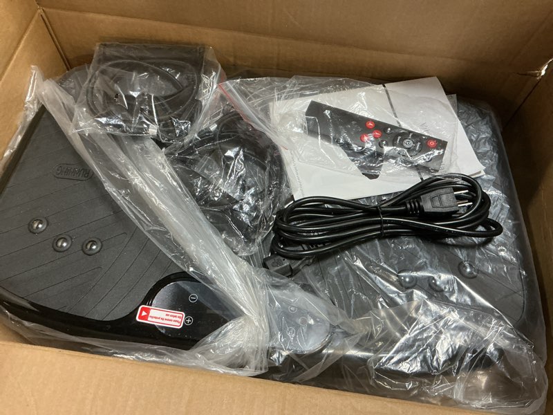 Condition photo showing Good Condition for Vibration Plate Exercise Machine, Vibrating Plate Platform for Lymphatic Drainage with 200 Adjustable Speeds, Power Vibration Plate for Weight Loss & Fitness, Supports Weight 450 Lbs Jet Black