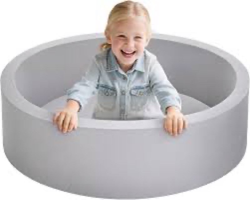 Foam Ball Pit for Toddlers, Large Baby Ball Pit for Babies with Soft Memory Sponge, Indoor Outdoor B