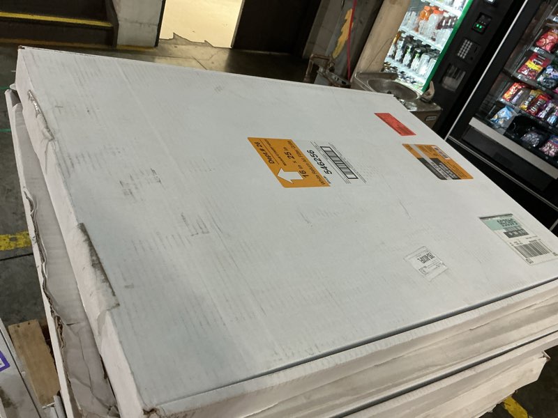 Condition photo showing New/Like New for 16 in. x 25 in. steel return air filter grille in white