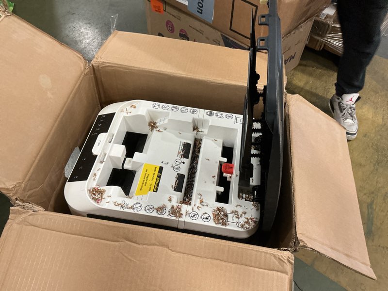 Condition photo showing As Is for Aurora Commercial Grade 200-Sheet Auto Feed High Security Micro-Cut Paper Shredder/ 60 Minutes