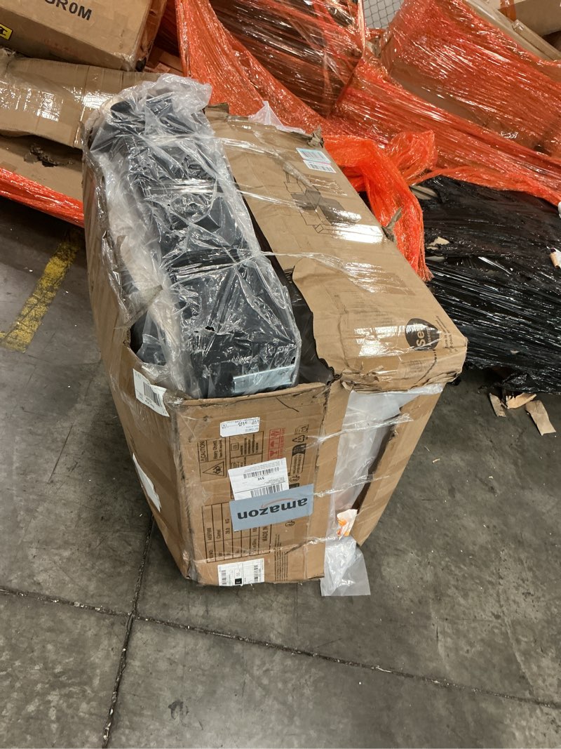 Condition photo showing As Is for 103" Sectional Couch, Locked-in Modular Sectional Sofa, Wood Frame Couches for Living Room, 22" Deep Seat L Shaped Couch with Ottoman Chenille Cloud Sofa Tool-Free Setup Sofas for Living Room 103"-L Shape Black Heather