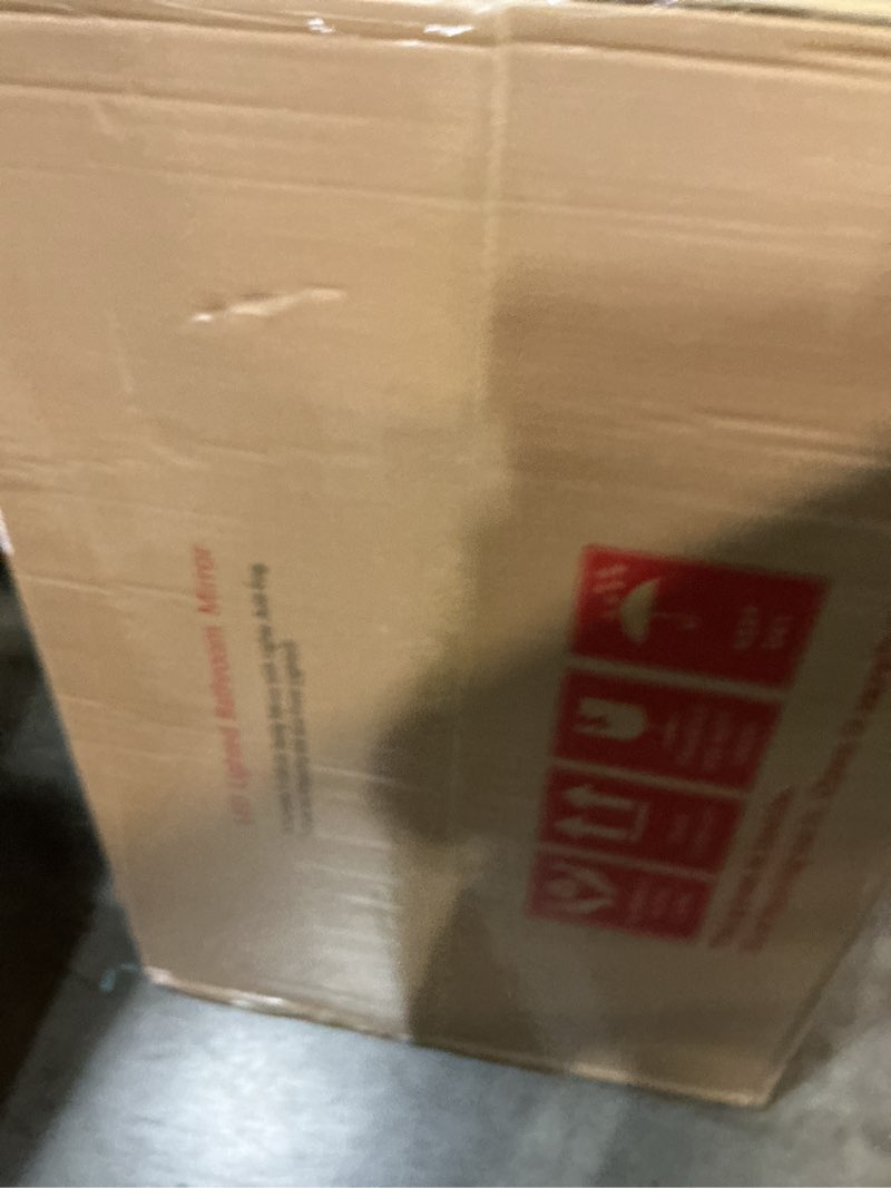 Condition photo showing New/Like New for SMIROR Irregular Led Backlit Bathroom Mirror 24 x 36 inch, Asymmetrical Cloud Lighted Vanity Mirror with Lights for Wall, Anit-Fog, Dimmable, Memory (Vertical/Horizontal) Front Light and Backlit 36"L x 24"W