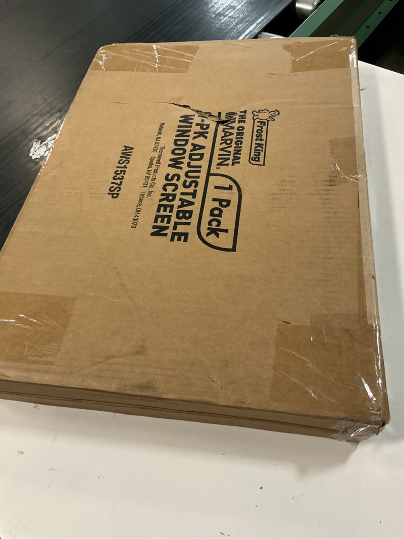 Condition photo showing New/Like New for frost king 2aws1537 wb marvin adjustable window screen, 15in high x fits 21-37in wide (2 pack) 15" high x fits 21-37" wide (2 pack)