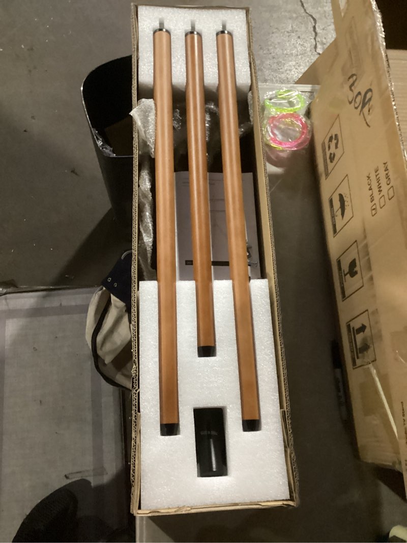 Condition photo showing New/Like New for Easel TV Stand with Tripod Base for 45-65 inch Flat Screen up to 77lbs, Height Adjustable TV Stand Tripod for Living Room w/Cable Ties, 180°Swivel, Black