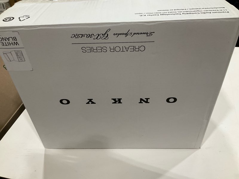 Condition photo showing As Is for Onkyo Creator Series GX-30ARC Powered Speakers, White - 4" woofer, USB/C, line/Phono, Optical Ports 