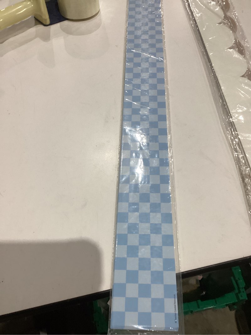 Condition photo showing New/Like New for Teacher Created Resources Cool for School Blue Checkers Straight Border Trim (TCR9318)
