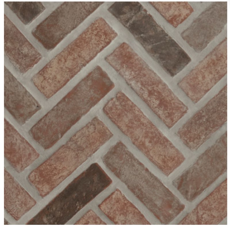  MSI - Brickstaks - 2.25 in. x 7.5 in. - Clay Brick Herringbone Tile - Noble Red