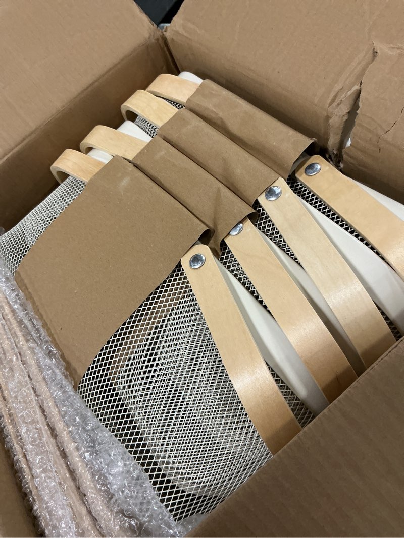 Condition photo showing Good Condition for 4 Pcs Mesh Steel Basket with Handles and Lids 16 x 9.8 Inch Large Wire Mesh Basket Garden Baskets for Gathering Vegetables Fruit Harvest Storage Organizer for Kitchen Drying Food (White)