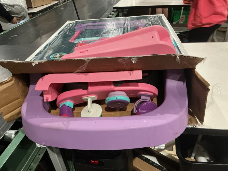 Condition photo showing As Is for safety 1st ready,set, walk! activity center, lavendar buzz