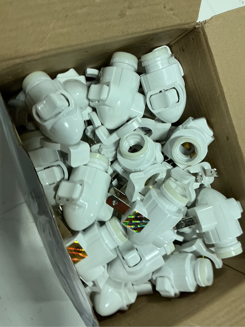 Condition photo showing New/Like New for tuanse 30 sets plug in night light module night light base with shade mounting clip plastic lights rotating base for making your own decorative (white) white 30