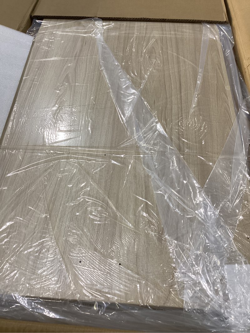 Condition photo showing New/Like New for JOY worker Small Electric Standing Desk, 40" x 20" Whole Piece Height Adjustable Table with Memory Controller, Sit to Stand Desk Workstation for Home Office, Light Walnut Light Walnut 40" x 20"