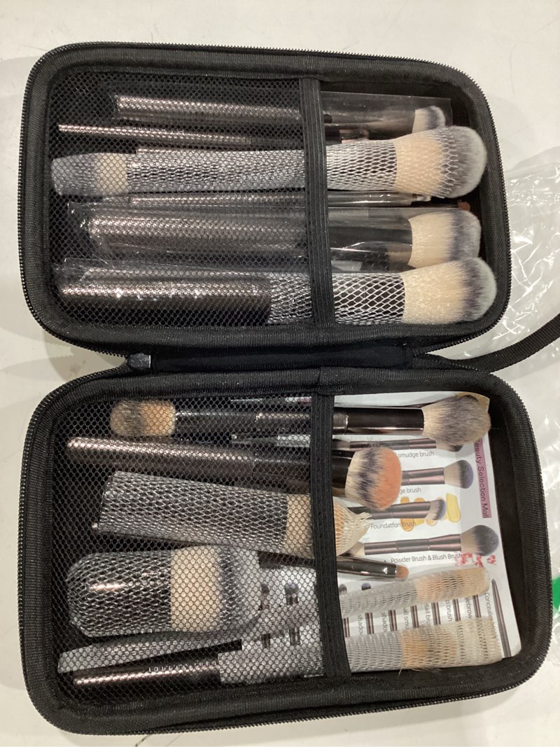 Condition photo showing New/Like New for bs-mall 14 pcs professional makeup brushes set with travel-friendly case - perfect for eyeshadow brush & foundation brush for liquid makeup - gift for daily use & multi purpose application coffee