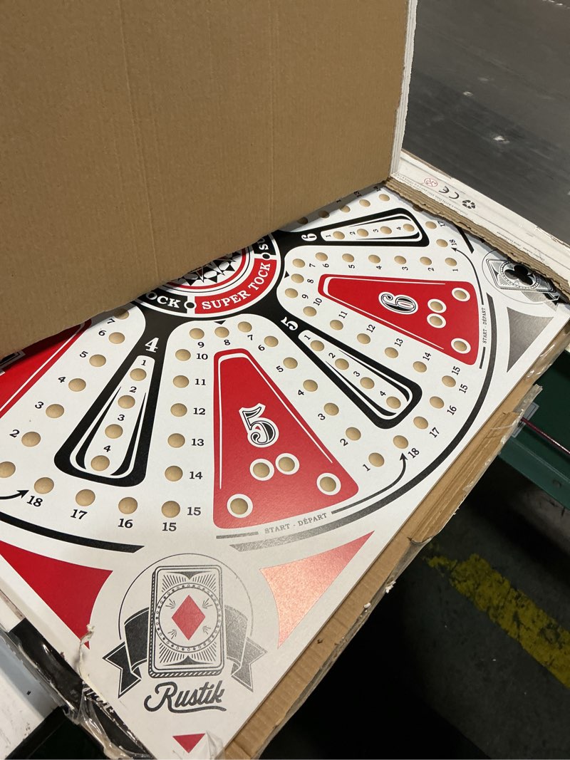 Condition photo showing As Is for rustik bjr000129 tock game 6 players, multicolor