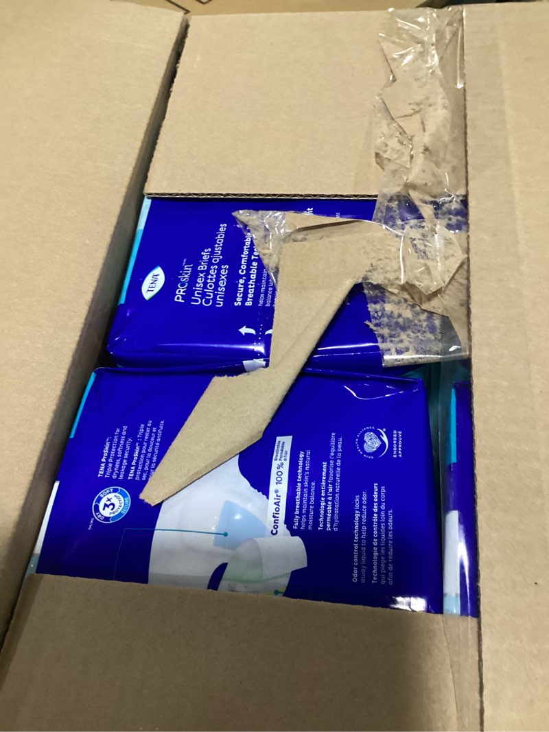 Condition photo showing Good Condition for tena proskin unisex super briefs, adult incontinence diapers with tabs, bladder leaks control, super absorbency, medium, 56 count medium 56