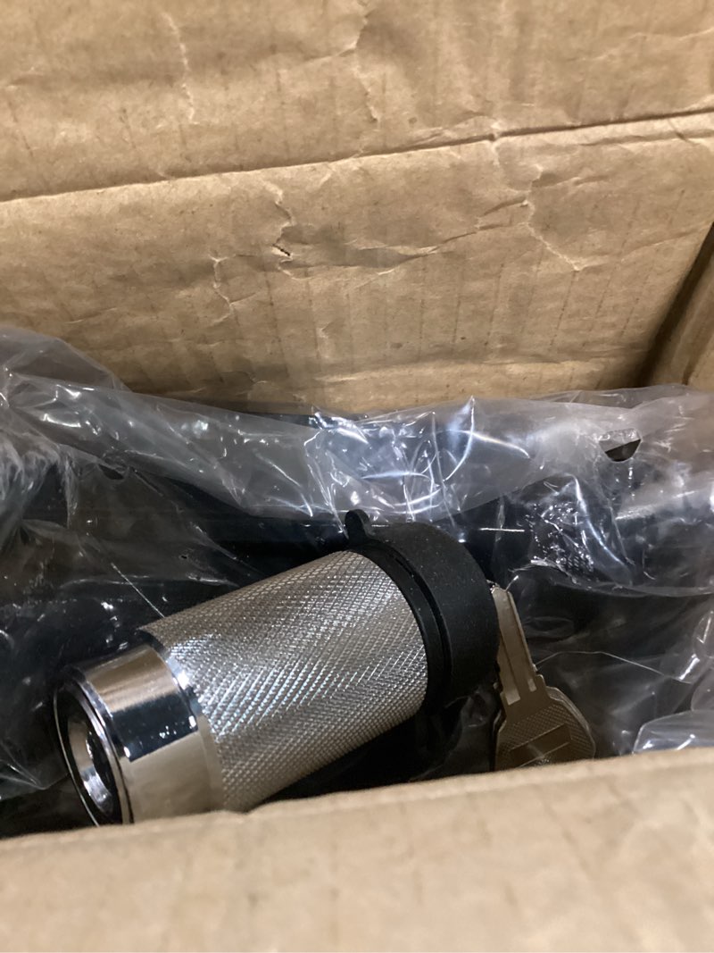 Condition photo showing New/Like New for funmit trailer hitch security lock set including black u-shaped universal ball hitch lock #72783, 1/2" and 5/8" receiver hitch pin lock, trailer hitch lock coupler locking pin, share the same 2 keys