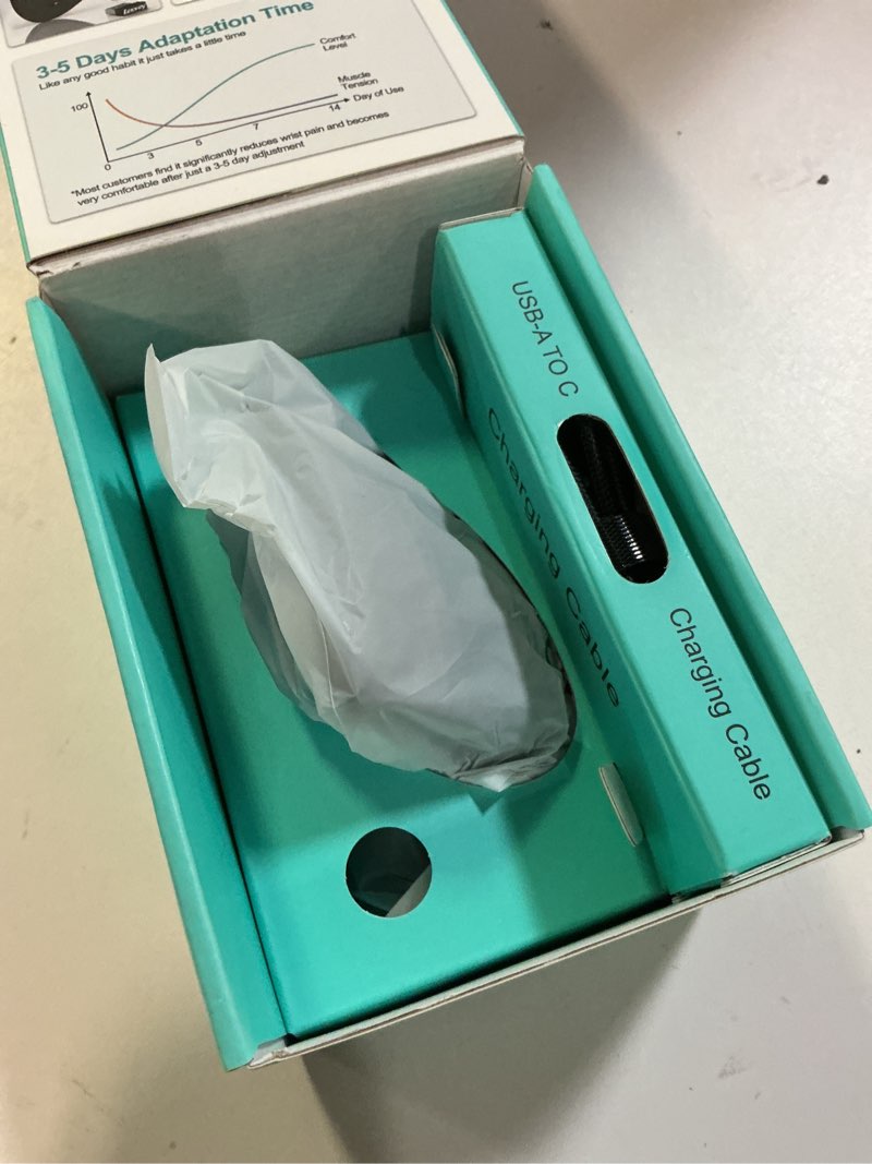 Condition photo showing New/Like New for ergonomic mouse, lekvey vertical wireless mouse - rechargeable 2.4g optical vertical mice : 3 adjustable dpi 800/1200/1600 levels 6 buttons, for laptop, mac, pc, computer, desktop, notebook etc, black black wireless usb