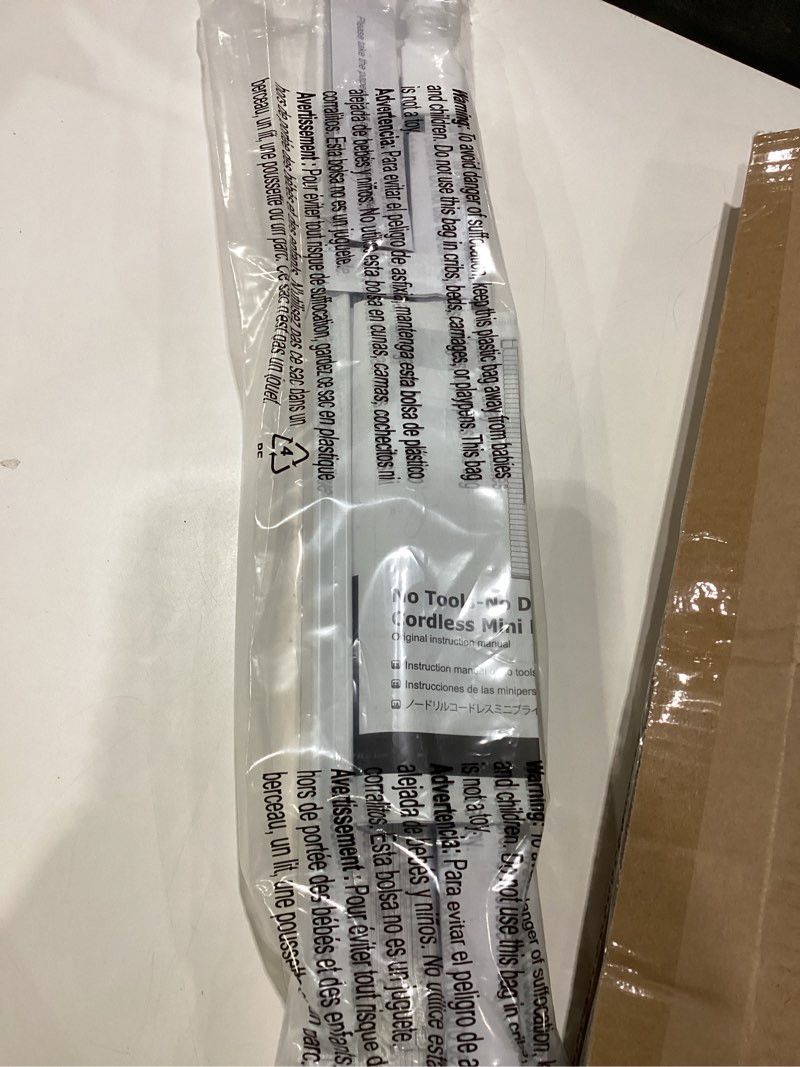 Condition photo showing Good Condition for lazblinds no tools no drill 1" vinyl mini blinds, cordless blinds for windows, light filtering horizontal window blinds & shades, 36" w x 48" h, white cordless-white 36" w x 48" h