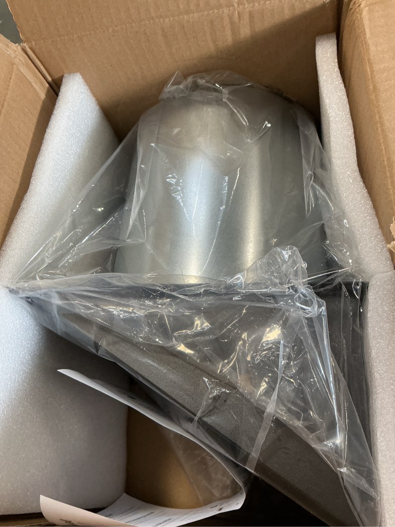 Condition photo showing Good Condition for 8 inch Hooded Wall Vent with Screen and Damper,Wall Vent Cover Exhaust Vent Outdoor Wall Cap Exterior Air Vent Cover for Kitchen Range Hood HVAC Duct Dryer Ventilation,Galvanized Steel,Black 8 Inch Black