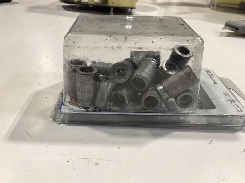 Condition photo showing As Is for bertha 0.25-in x 2.25-in grey steel hurricane anchor (25-pack)