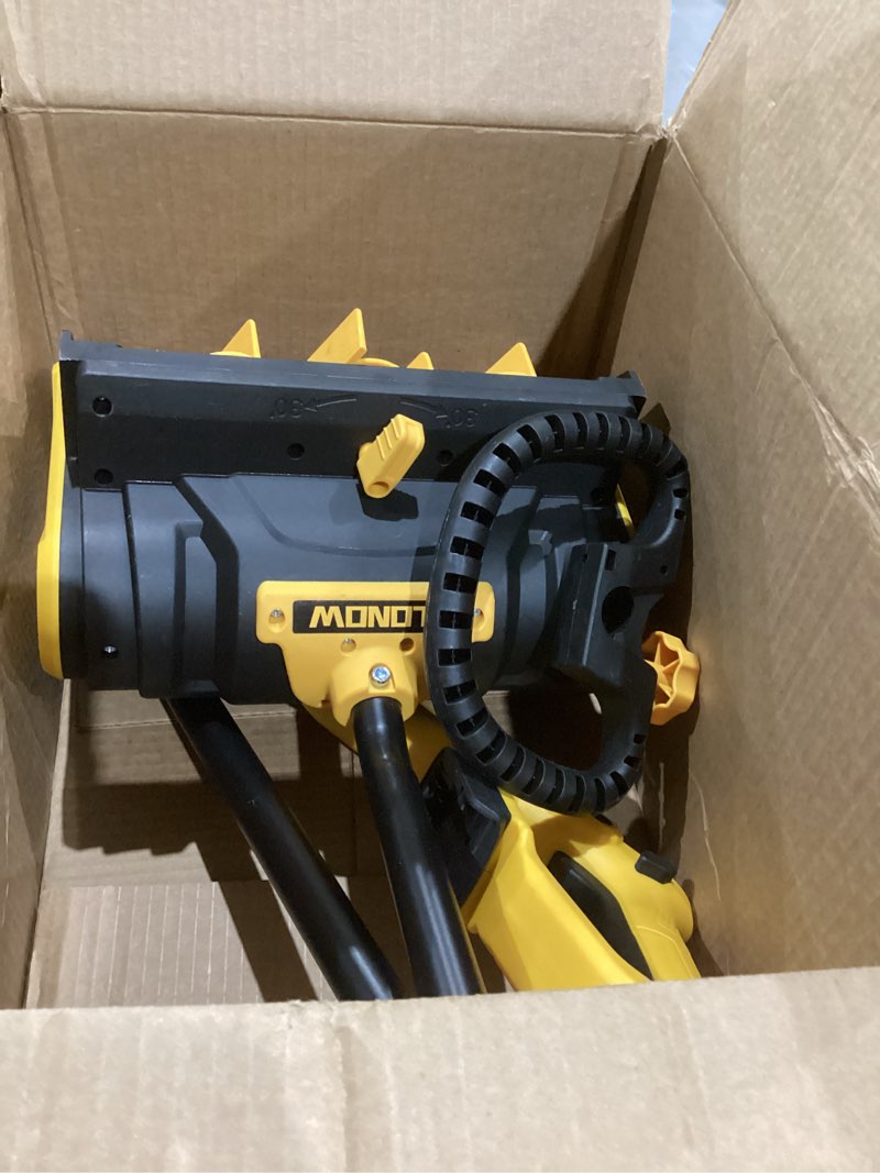 Condition photo showing As Is for Cordless Snow Shovel, 20V Electric Snow Blower Compatible with De-Wait(No Battery), 13.5 Inch Cordless Snow Removal Shovel with Directional Plate - Yellow No Battery-Yellow