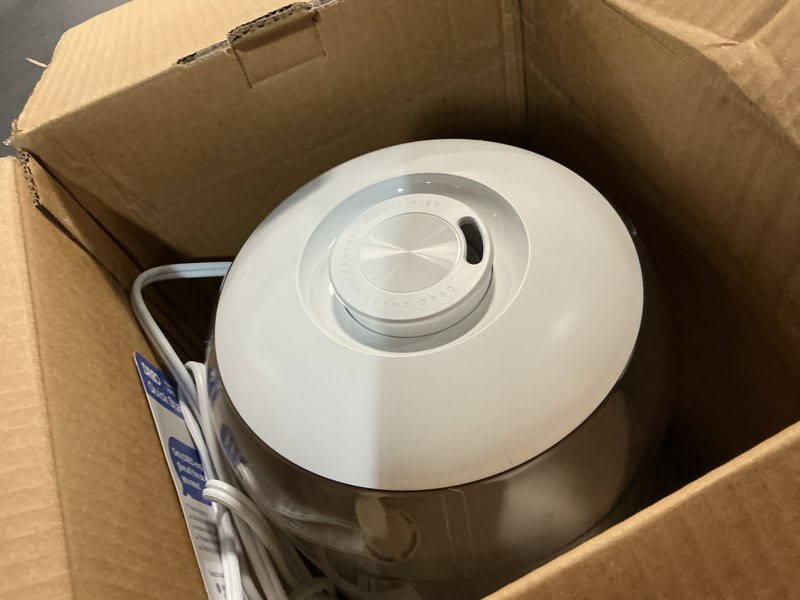Condition photo showing As Is for DREO Humidifiers for Bedroom, 3L Top Fill 30H & 26dB Quiet Runtime for Large Room, Cool Mist Ultrasonic Humidifier with Humidity Sensor, Night Light for Home, Baby, Nursery, Plants, New Edition Pearl White
