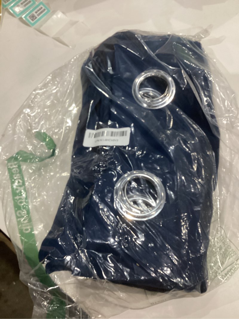 Condition photo showing Good Condition for Joydeco Blackout Curtains 84 Inch Length 2 Panels Set, Thermal Insulated Long Curtains& Drapes 2 Burg, Room Darkening Grommet Drapes for Living Room Bedroom Window (W52 x L84 Inch, Navy Blue) Navy Blue 52"W x 84"L (Pack of 2)