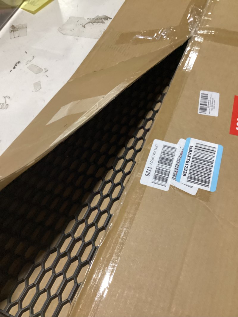 Condition photo showing As Is for aggauto 47"x16" abs plastic universal car grill mesh, automotive grille insert bumper honeycomb hole 10x25mm hex grids black black 3d honeycomb 10x25mm