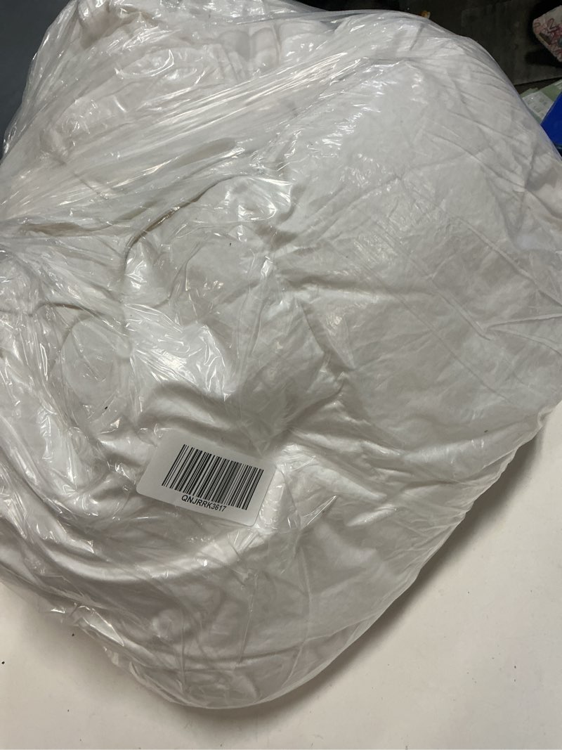 Condition photo showing As Is for luxe goose down comforter, full/queen, white