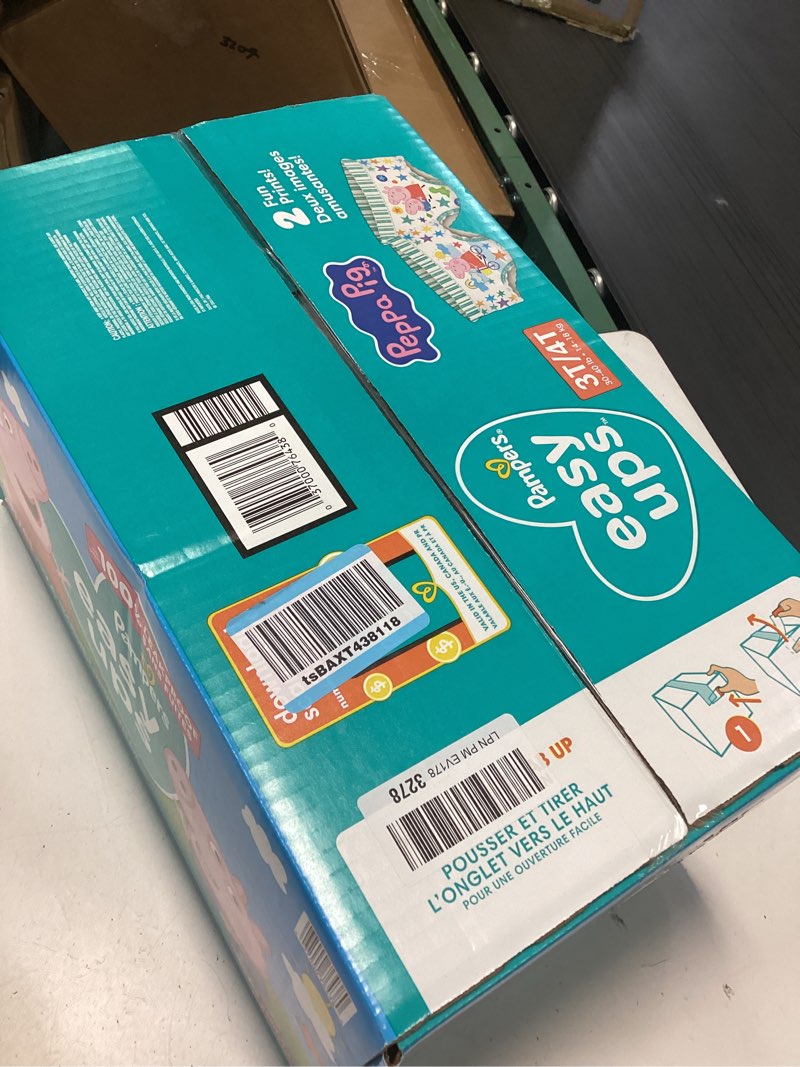 Condition photo showing New/Like New for Pampers Training Pants - Easy Ups Girls & Boys - Size 3T-4T, 124 Count, Peppa Pig Potty Underwear (Packaging May Vary) 3T-4T 124